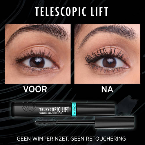 L'Oréal Paris Telescopic Lift waterproof mascara zwart