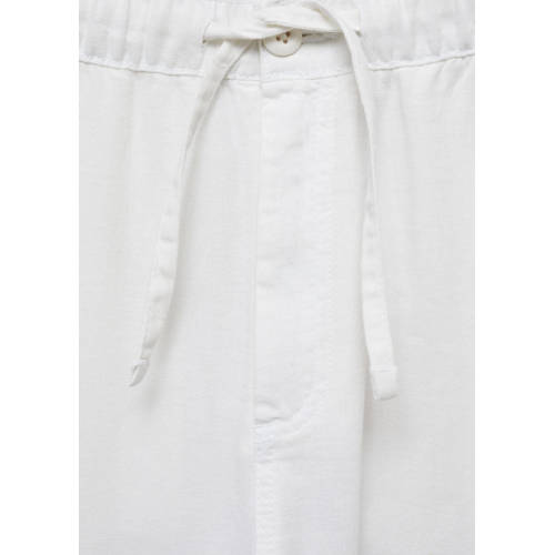 Mango Kids broek wit Jongens Katoen Effen 182(L)