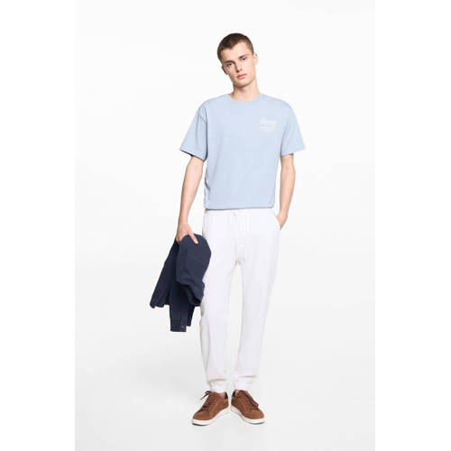 Mango Kids broek wit Jongens Katoen Effen 182(L)