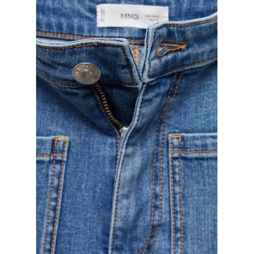 Mango Kids denim short medium blue denim Korte broek Blauw Effen 168(M)