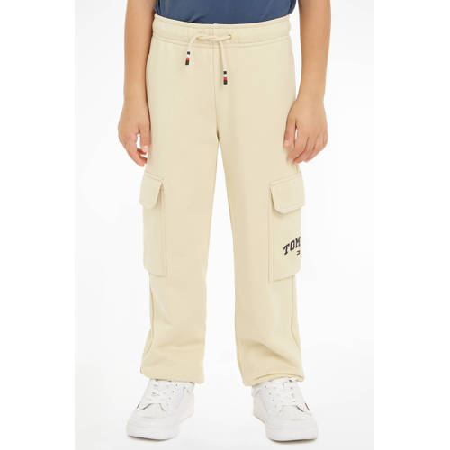 Tommy Hilfiger joggingbroek ecru Jongens Katoen Effen 164