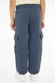 thumbnail: Ecru jongens Tommy Hilfiger joggingbroek van katoen met elastische tailleband met koord en effen