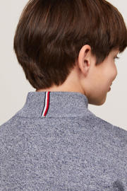 thumbnail: Tommy Hilfiger gemêleerde trui donkerblauw/wit