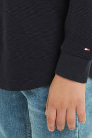 thumbnail: Tommy Hilfiger gemêleerde longsleeve donkerblauw