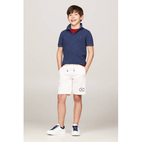 Tommy Hilfiger gemêleerde polo donkerblauw Jongens Katoen Polokraag Melée 110