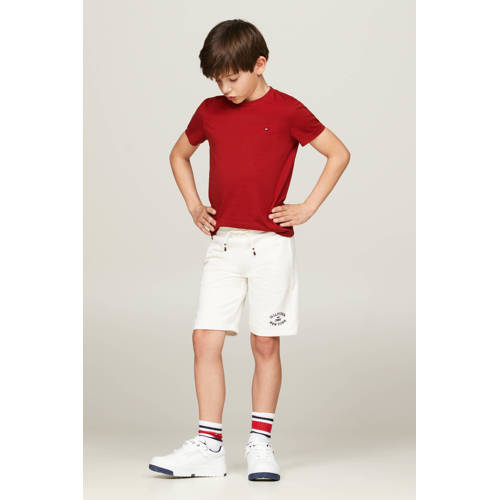 Tommy Hilfiger T-shirt ESSENTIAL Rood Jongens Katoen Ronde hals Effen 176