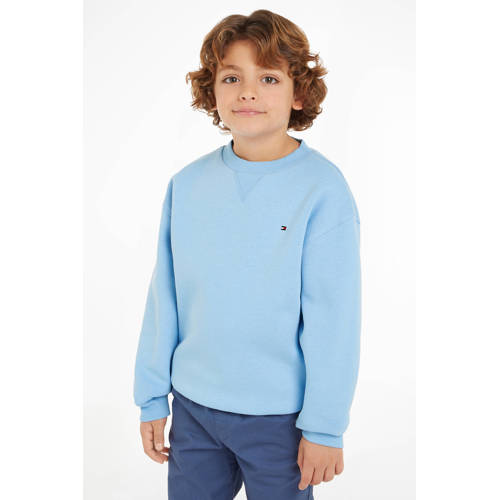 Tommy Hilfiger sweater lichtblauw Effen 140 | Sweater van