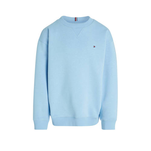 Tommy Hilfiger sweater lichtblauw Effen - 104 | Sweater van Tommy Hilfiger