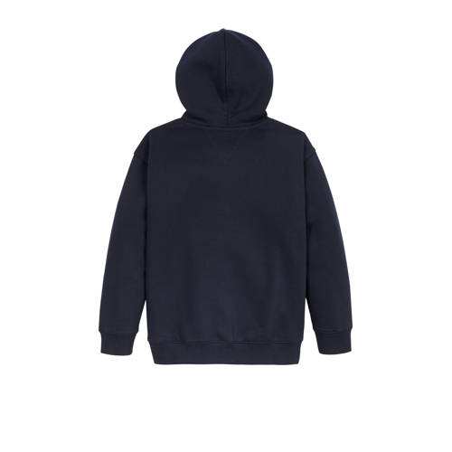 Tommy Hilfiger gemêleerde hoodie donkerblauw Sweater Effen 110