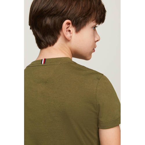Tommy Hilfiger T-shirt ESSENTIAL Groen Jongens Katoen Ronde hals Effen 176