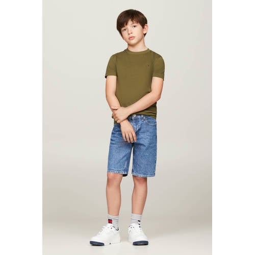 Tommy Hilfiger T-shirt ESSENTIAL Groen Jongens Katoen Ronde hals Effen 176