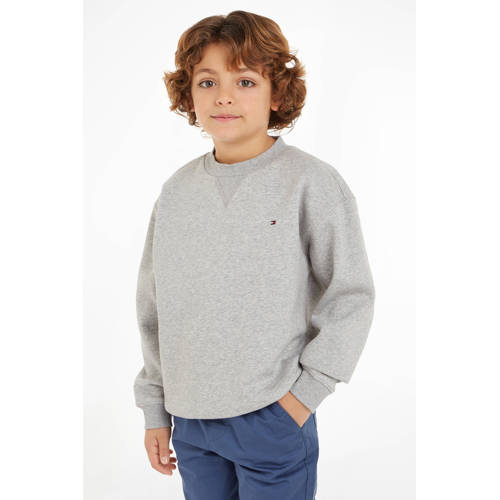 Tommy Hilfiger gemêleerde sweater lichtblauw Grijs Melée 116