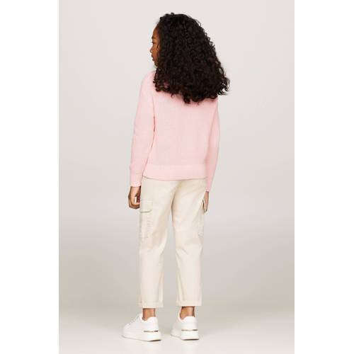 Tommy Hilfiger trui lichtroze Meisjes Katoen Ronde hals Effen 140