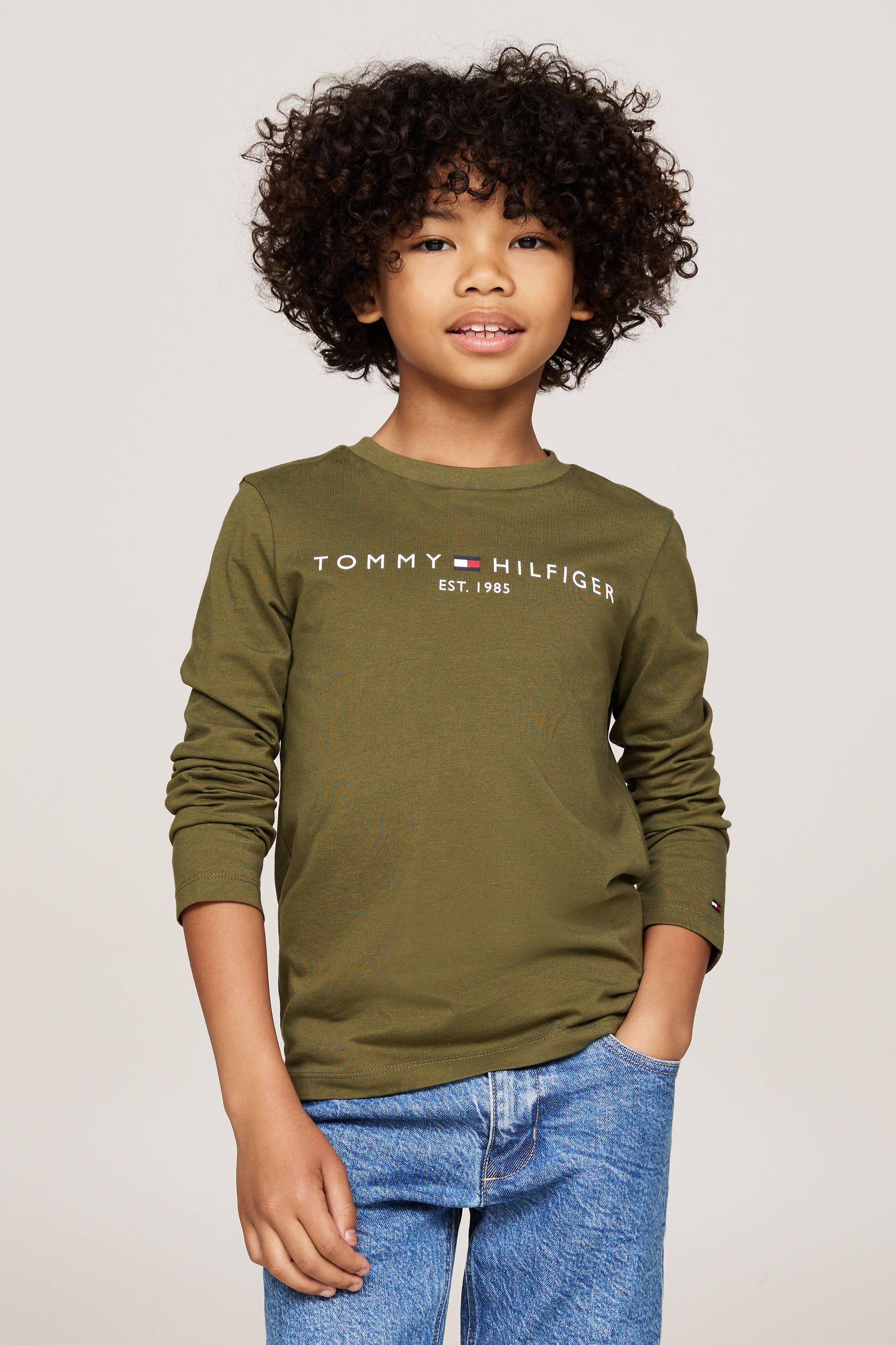 Tommy Hilfiger longsleeve U ESSENTIAL met logo kleertjes