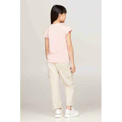Tommy Hilfiger T-shirt Roze Meisjes Katoen Ronde hals Effen 164