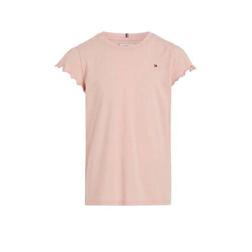 Tommy Hilfiger T-shirt Roze Meisjes Katoen Ronde hals Effen - 110