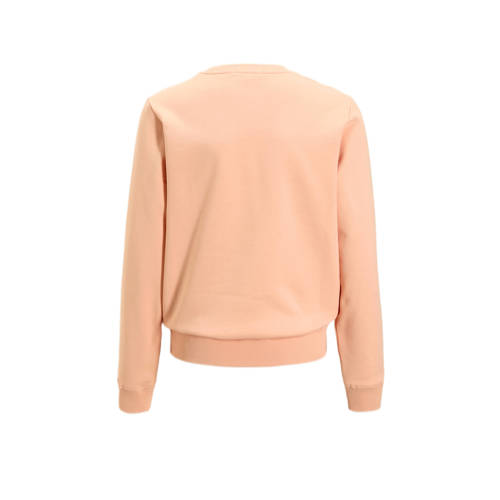 Calvin Klein sweater Terry met logo lichtroze Polyester Ronde hals 128