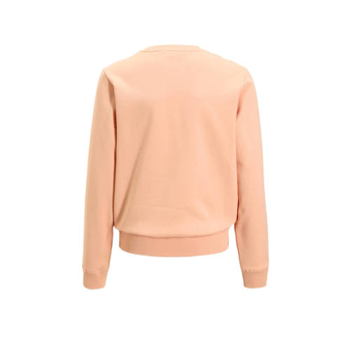 Calvin Klein sweater Terry met logo lichtroze Jongens Meisjes Polyester Ronde hals 128