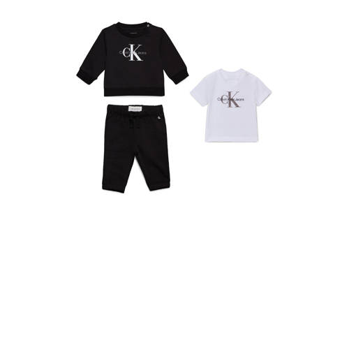 Calvin Klein broek + sweater + T-shirt zwart wit Shirt + broek Jongens Katoen Ronde hals 56