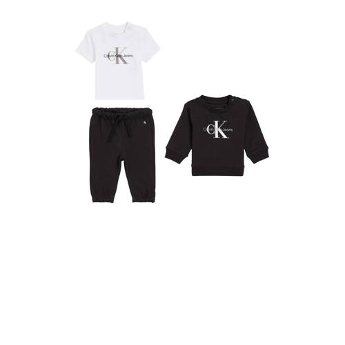 Calvin Klein broek + sweater + shirt zwart/wit Shirt + broek Jongens Katoen Ronde hals - 56