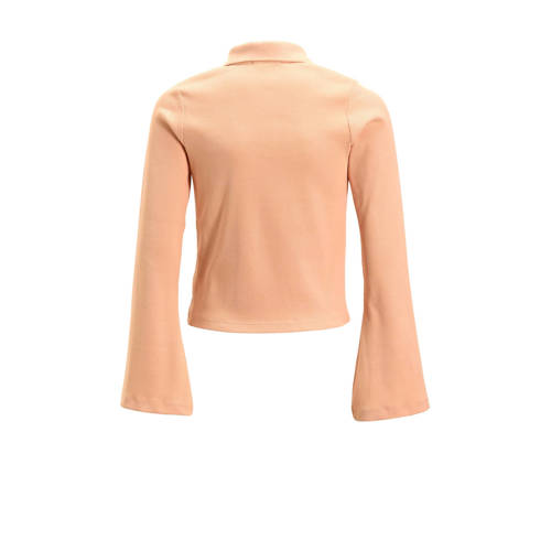 Calvin Klein polo RIB SLIM lichtroze Meisjes Stretchkatoen Polokraag Effen 116