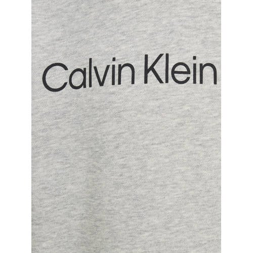 Calvin Klein hoodie Terry met logo grijs Sweater Jongens Katoen Capuchon 140