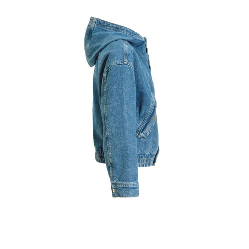 Calvin Klein spijkerjas modern blue Blauw Meisjes Denim Capuchon Effen 152