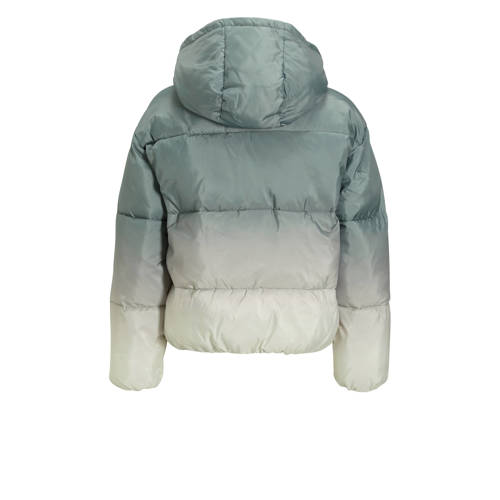 Calvin Klein tie-dye gewatteerde winterjas groen offwhite Meisjes Polyester Capuchon 152