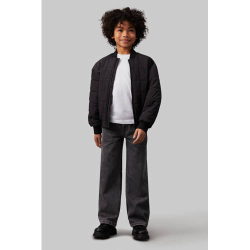 Calvin Klein bomberjack zwart Jas Jongens Nylon Ronde hals Effen 152