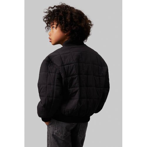 Calvin Klein bomberjack zwart Jas Jongens Nylon Ronde hals Effen 152