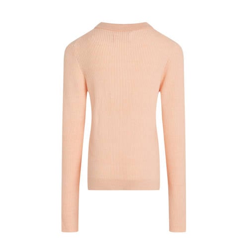 Calvin Klein top perzik Oranje Meisjes Katoen Polokraag Effen 176