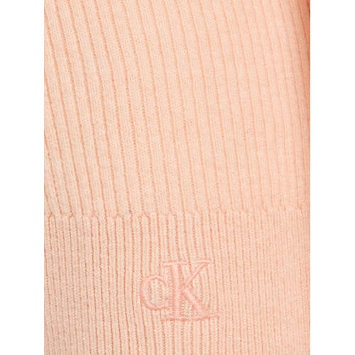 Calvin Klein top perzik Oranje Meisjes Katoen Polokraag Effen 176