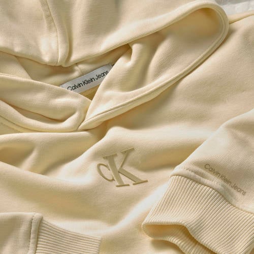 Calvin Klein hoodie met logo Sweater Beige Meisjes Katoen Capuchon Logo 164