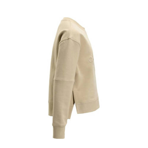 Calvin Klein sweater met logo beige Logo 164 | Sweater van