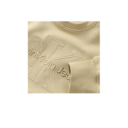 Calvin Klein sweater met logo beige Logo 164 | Sweater van