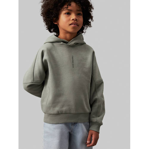 Calvin Klein hoodie met logo grijsgroen Sweater Logo 128