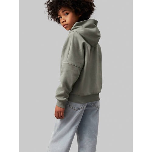 Calvin Klein hoodie met logo grijsgroen Sweater Logo 128