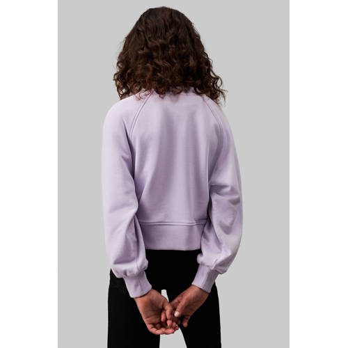 Calvin Klein sweater met logo lila Paars Logo 164