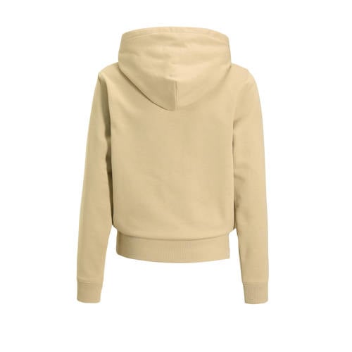 Calvin Klein Jeans hoodie met logo Sweater Beige Jongens Katoen Capuchon 140