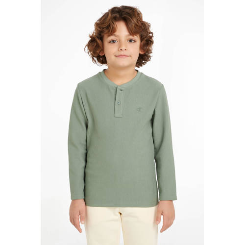 Calvin Klein longsleeve groen Jongens Katoen Ronde hals Effen 176