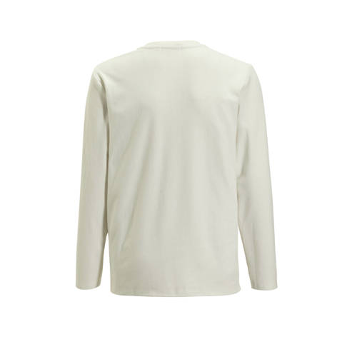 Calvin Klein longsleeve ivoor Wit Jongens Katoen Ronde hals Effen 176