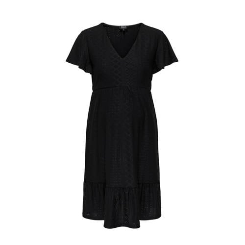 ONLY MATERNITY zwangerschapsjurk OLMSANDRA zwart Dames Polyester V-hals XXL