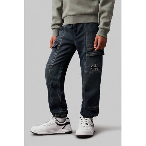 Calvin Klein relaxed jeans dirty green comfort Groen Jongens Stretchdenim 140