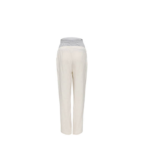 ONLY MATERNITY straight fit broek OLMSIESTA ecru Dames Viscose Effen M-32