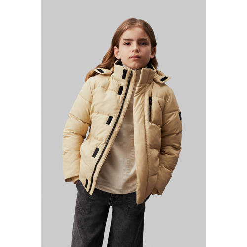 Calvin Klein gewatteerde winterjas Groen Jongens Polyester Capuchon Effen 176