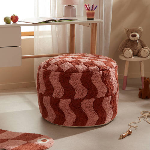 NOUS Living poef Swirl Roze | Poef van NOUS Living afbeelding