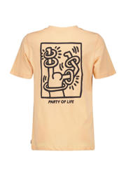thumbnail: America Today T-shirt met backprint perzik oranje