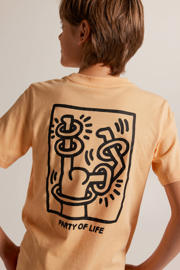 thumbnail: America Today T-shirt met backprint perzik oranje