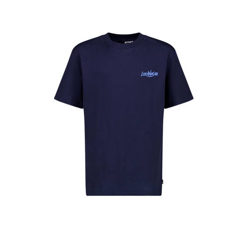 America Today T-shirt met backprint donkerblauw Jongens Katoen Ronde hals - 122/128