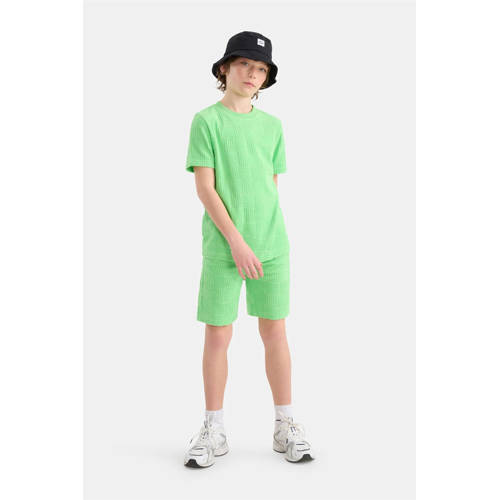 Shoeby T-shirt met all over print groen Jongens Katoen Ronde hals All over print 146 152